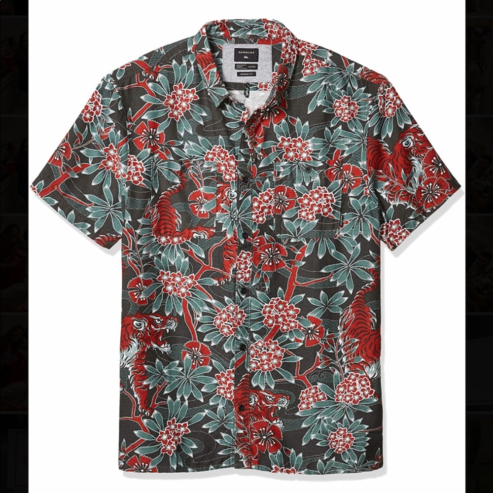 Quiksilver Men's Short Sleeve Button Down Shirt